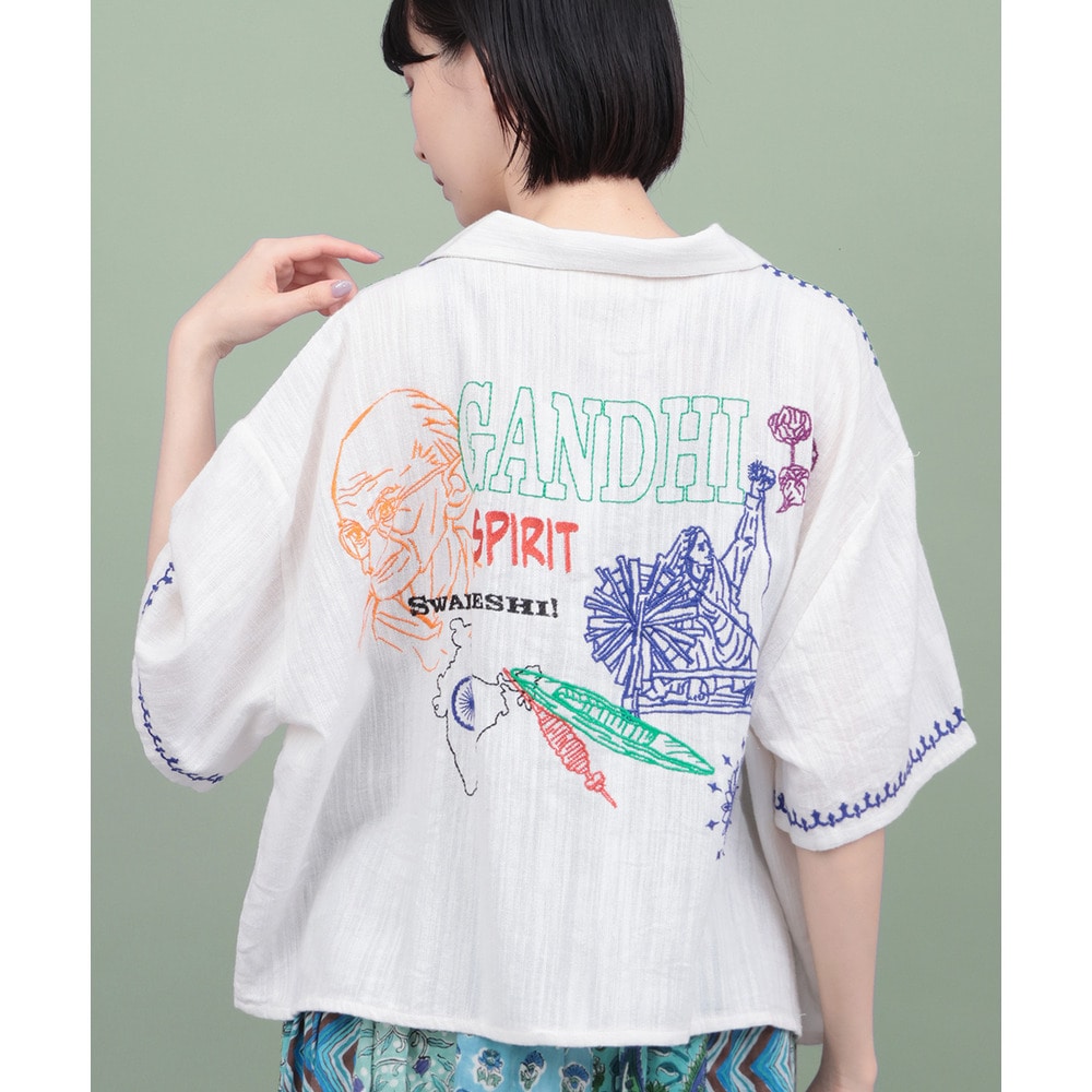 世界の偉人刺繍シャツ3