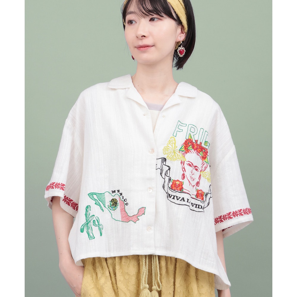 世界の偉人刺繍シャツ6