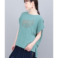接触冷感ブーツ刺繍Tシャツ