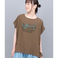 接触冷感ブーツ刺繍Tシャツ
