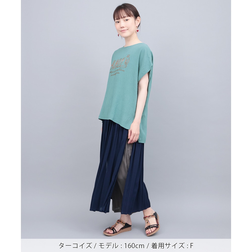 接触冷感ブーツ刺繍Tシャツ1