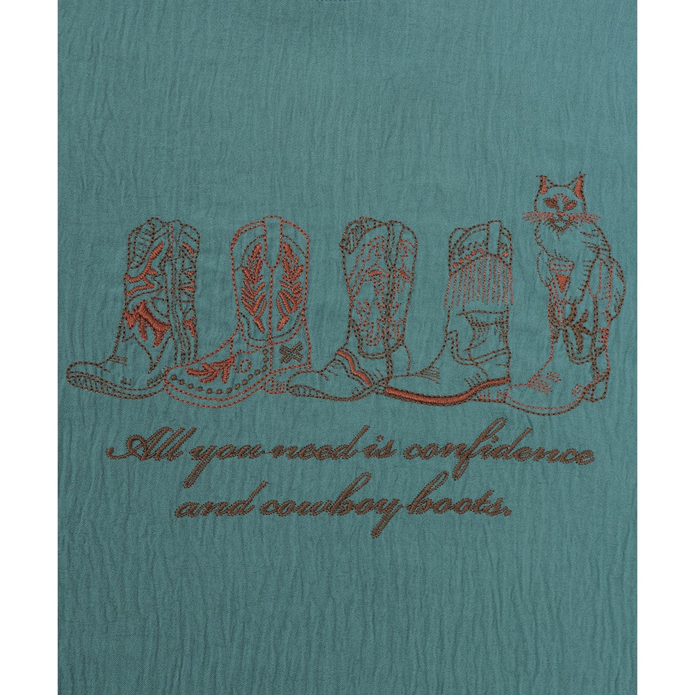 接触冷感ブーツ刺繍Tシャツ15