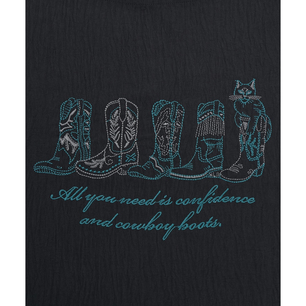 接触冷感ブーツ刺繍Tシャツ17