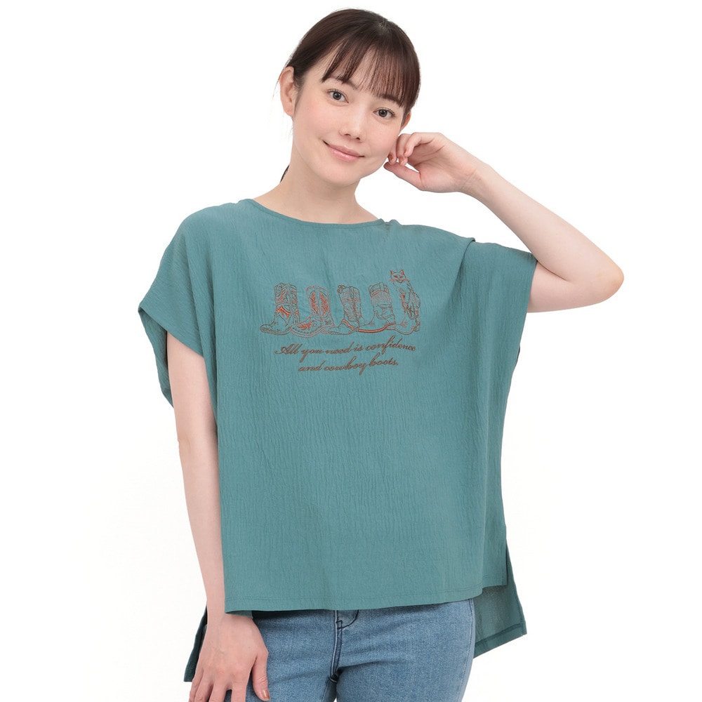 接触冷感ブーツ刺繍Tシャツ7