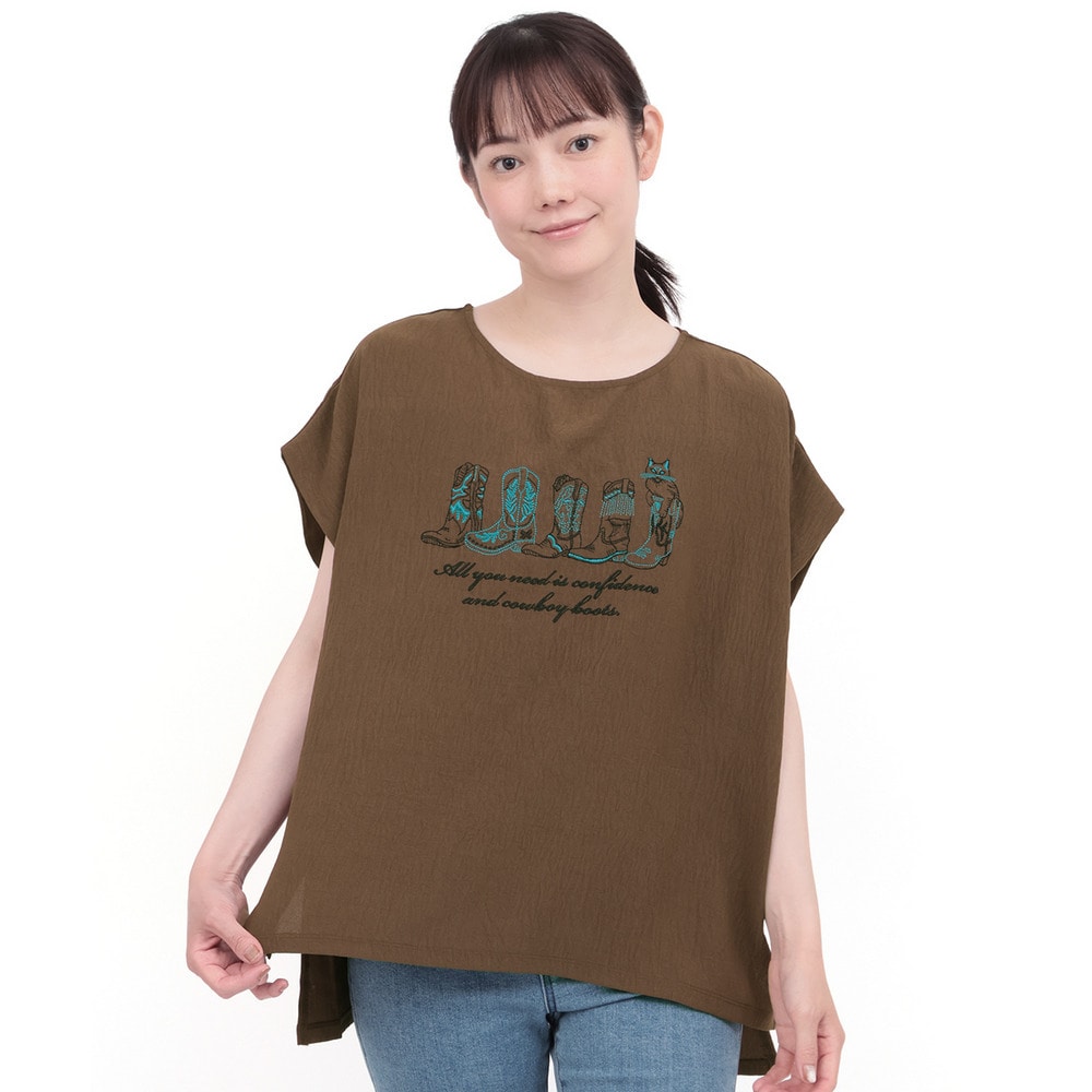 接触冷感ブーツ刺繍Tシャツ8