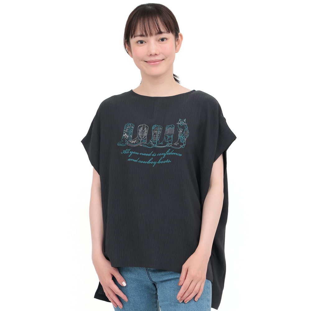接触冷感ブーツ刺繍Tシャツ9