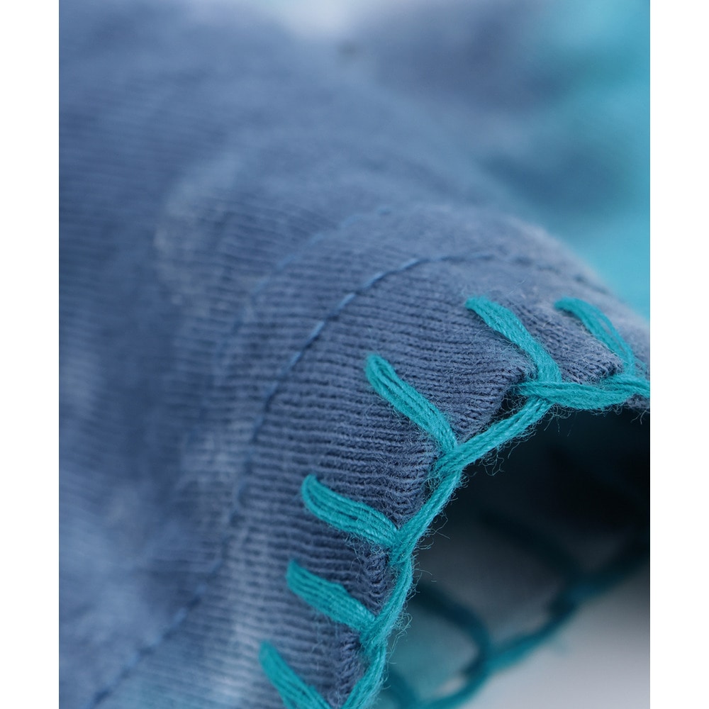 ムラ染フロール刺繍チュニックTシャツ21