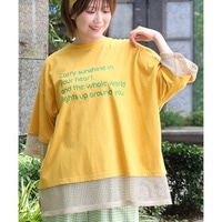 Orale! 裾メッシュレイヤード風Tシャツ