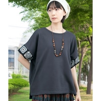 クロシェラインスリーブTシャツ