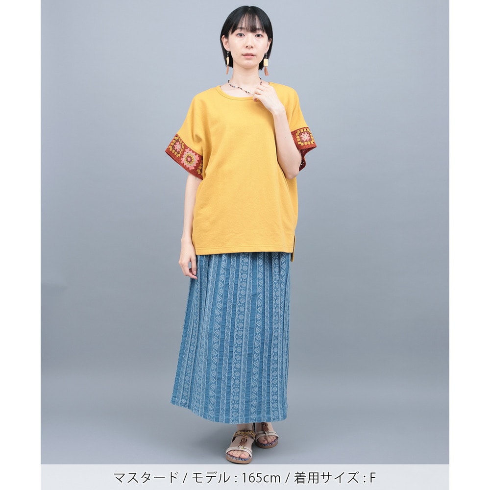 クロシェラインスリーブTシャツ3