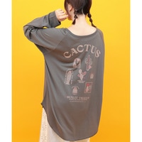 Orale! カクタスプリントロングスリーブTシャツ