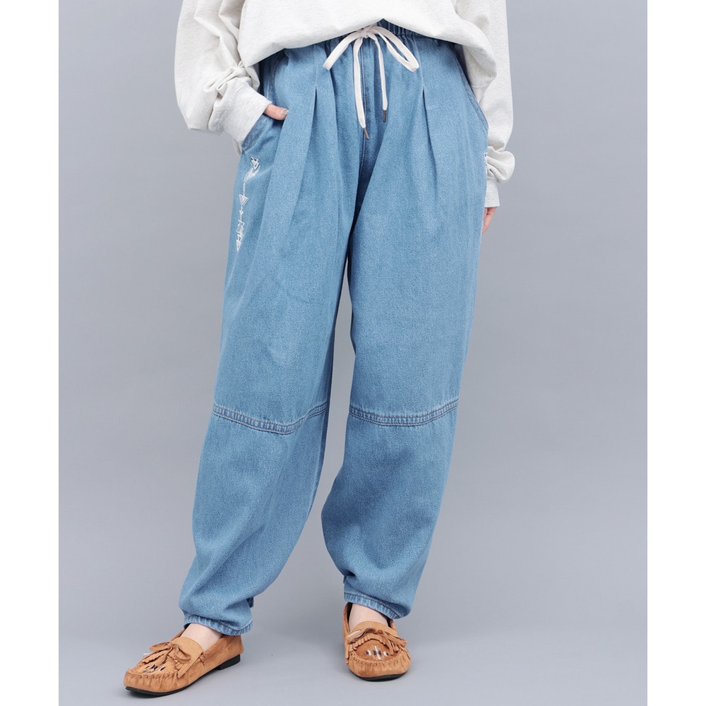 裾タブ付2WAYシルエットデニムパンツ1