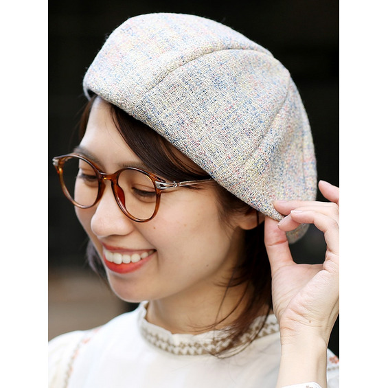 【期間限定価格】ツイードベレー帽【アリノマ/Alinoma】 【期間限定価格】ツイードベレー帽【アリノマ/Alinoma】