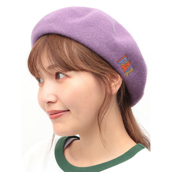 ボックスレター刺繍ベレー帽【アリノマ/Alinoma】 ボックスレター刺繍ベレー帽【アリノマ/Alinoma】