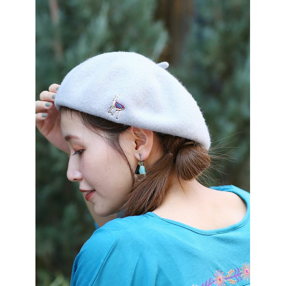 【期間限定価格】ワンポイントリャマベレー帽【アリノマ/Alinoma】