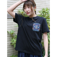 【期間限定価格】【3-5L】（男女兼用）リメイク刺繍 Tシャツ　大きいサイズ レディース