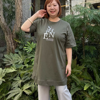 フロントロゴ箔プリントロングTシャツ