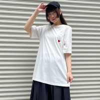 ポケットハート刺繍ロングTシャツ