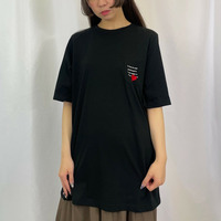 ポケットハート刺繍ロングTシャツ
