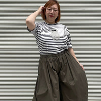 刺繍スパンコールプードルTシャツ 大きいサイズ セピア