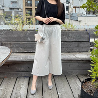 ナイロンスナッバクワイドパンツ