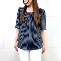 ストライプブラウス