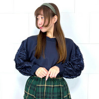 袖ジャガードプルオーバー