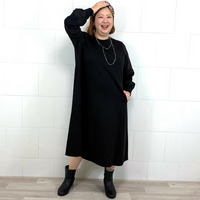 袖レースロングワンピース