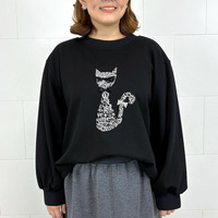 キャット刺繍プルオーバー