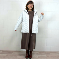 フード付き中綿キルトジャケット