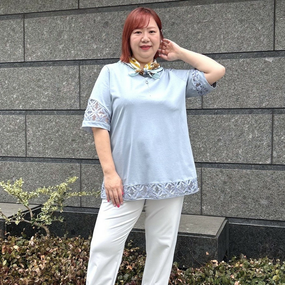 接触冷感裾カットテーププルオーバー