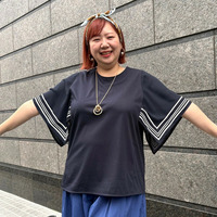 【接触冷感】ハンカチスリーブプルオーバー 大きいサイズ セピア