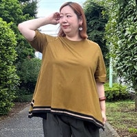 裾配色テーププルオーバー