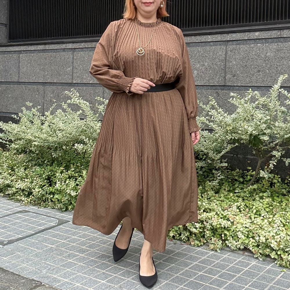 幾何柄プリントプリーツロングスカート5