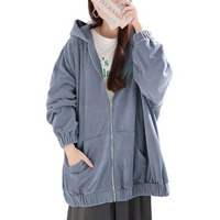 大きいサイズ レディース 両面フリースZIPワイドパーカー