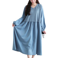 大きいサイズ レディース ラメニットベストドッキングフレアワンピース