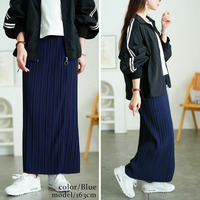 大きいサイズ レディース ランダムプリーツナロースカート