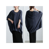 大きいサイズ レディース 透かし編みコットンドルマンチュニック