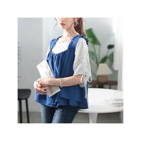 大きいサイズ レディース 接触冷感＆UVカットフリル肩紐フレアキャミソール