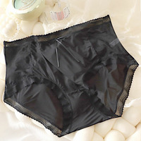 大きいサイズ レディース シアーレースハイウエストショーツ