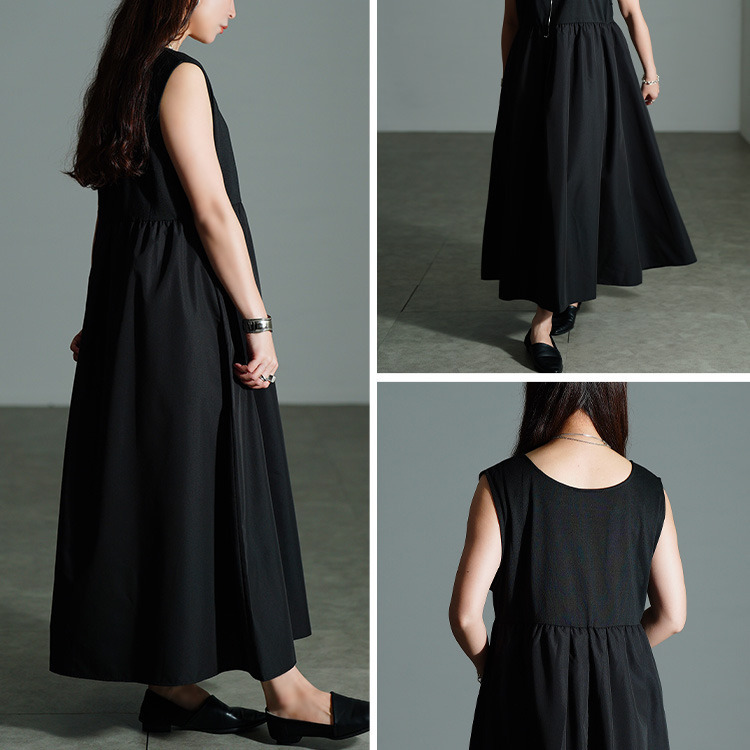 大きいサイズ レディース レースプルオーバー&ノースリーブワンピース2点セット12