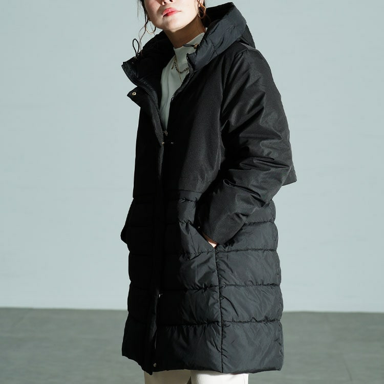 大きいサイズ レディース 撥水&防風ファイバーダウンコート7