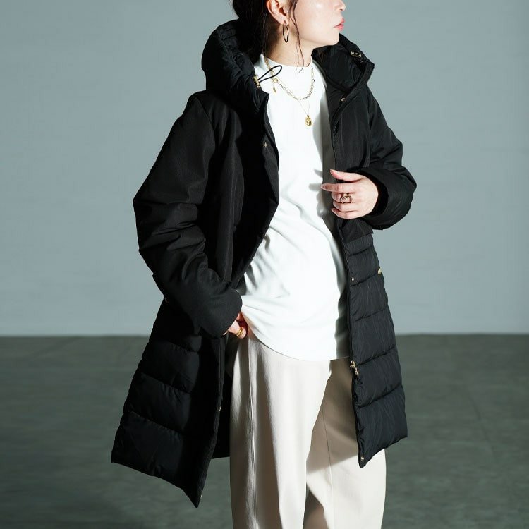 大きいサイズ レディース 撥水&防風ファイバーダウンコート9