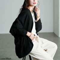 大きいサイズ レディース ワッフルドルマンカーディガン