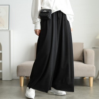 大きいサイズ レディース 異素材切り替えワイドスウェットパンツ