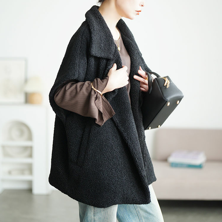 大きいサイズ レディース オーバーサイズボアベスト1