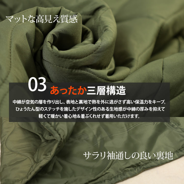 大きいサイズ レディース 中綿キルティングモンスターパーカーコート5