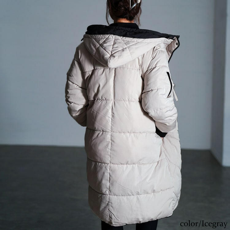大きいサイズ レディース 撥水&防風ファイバーダウンダイヤキルトコート13