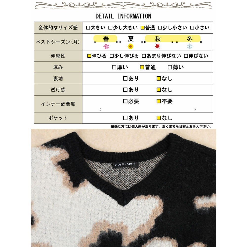 大きいサイズ レディース マーブル柄Vネックモヘアニットチュニック18