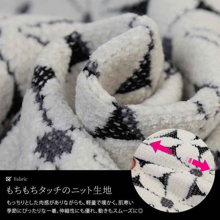 大きいサイズ レディース 花柄ジャガードクロップドカーディガン5